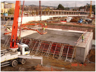 1 Pormenor da construo da lage de suporte da sala limpa