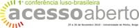 Logotipo da 1 Conferncia Luso-Brasileira de Acesso Aberto