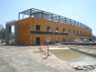 Detail of the laboratory and office wing