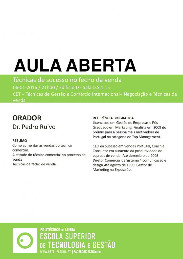 Aula Aberta: Técnicas no fecho da venda  