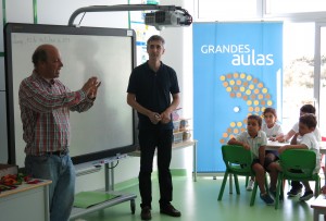 Pedro Brogueira e Filipe Mendes na Grande Aula, no Colégio S. Gonçalo