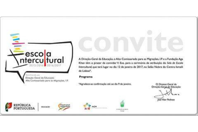 ACM e DGE atribuem Selo de Escola Intercultural