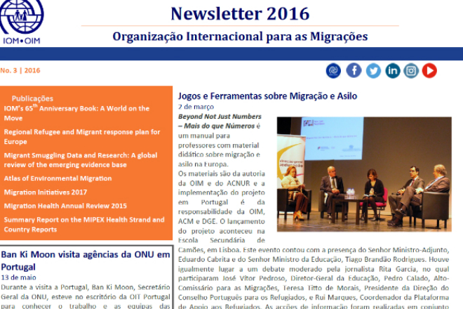ACM na Newsletter de 2016 da OIM