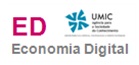 Logotipo de ED  Economia Digital, UMIC  Agncia para a Sociedade do Conhecimento, IP
