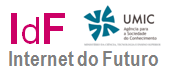 Logotipo de IdF – Internet do Futuro, UMIC – Agncia para a Sociedade do Conhecimento, IP