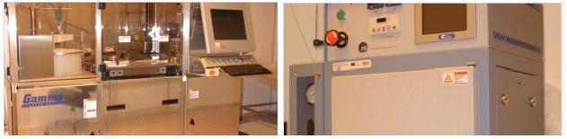 Fotografias dos Sistemas para deposio e cura de camadas fotossensveis, e do Forno para aplicao de HDMS em camadas fotossensveis