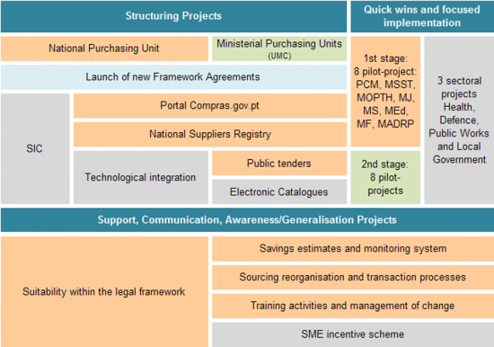Organisation of the National Programme for eProcurement into Projects
