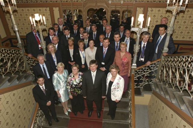 Photography of the Latvian  Prime Minister with the Ministers/Heads of Delegations