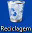 Ícone da reciclagem com conteúdo