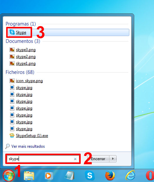 Figura 3 - Procurar o Skype através da pesquisa