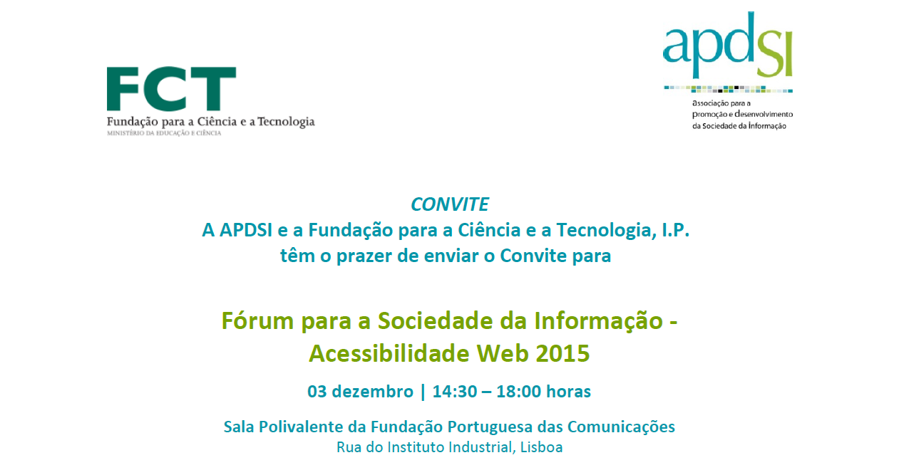 Convite Forum Acessibilidade Web 2015