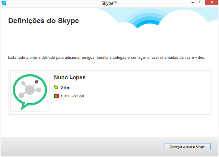 Figura 18 - Começar a usar o Skype