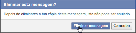 Figura 19 - Aviso eliminar mensagens