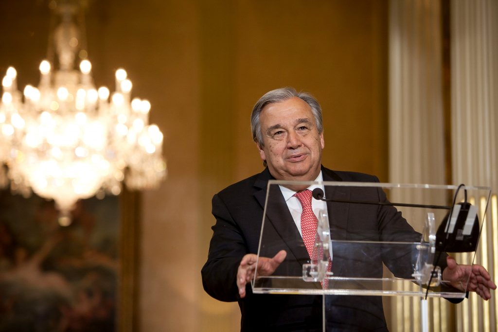 Remarks to the press by Mr. António Guterres following the adoption of the Security Council resolution recommending him to the General Assembly for the position of UN Secretary General. Photo: Paulo Vaz Henriques