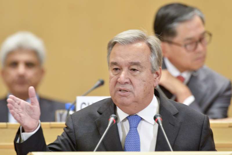 António Guterres, United Nations High Commissioner for Refugees during the opening remarks at the 65th session of the governing Executive Committee. © UNHCR/J-M Ferré