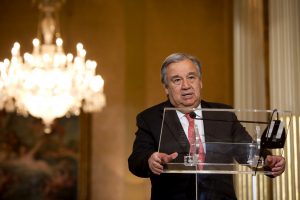 Remarks to the press by Mr. António Guterres following the adoption of the Security Council resolution recommending him to the General Assembly for the position of UN Secretary General. Photo: Paulo Vaz Henriques