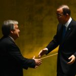 Antonio Guterres and Ban Ki-moon, AFP / Jewel SAMAD