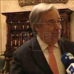 António Guterres being interviewed by EFE