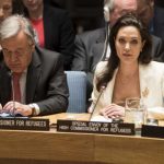 UN High Commissioner for Refugees António Guterres and Special Envoy Angelina Jolie Pitt addressed the UN Security Council about humanitarian needs arising from the conflict in Syria. © UN Photo/Mark Garten