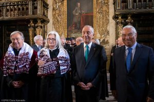 Coimbra, May 2016: António Guterres at the ceremony of his Doctorate Honoris Causa by University of Coimbra with the President of the Portuguese Republic.