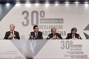 UN High Commissioner for Refugees António Guterres opens the Cartagena+30 ministerial meeting in Brazil. © UNHCR/B.Barata