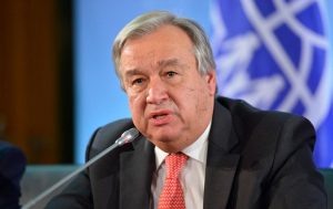 Berlin, Germany - November 04: Antonio Guterres, High Commissioner for Refugees of UNHCR, attends a press conference in german foreign office on November 04, 2015 in Berlin, Germany. (Photo by Michael Gottschalk/Photothek via Getty Images)