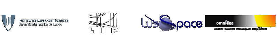 Logotipos de IST, LIP, Lusospace, Omnidea