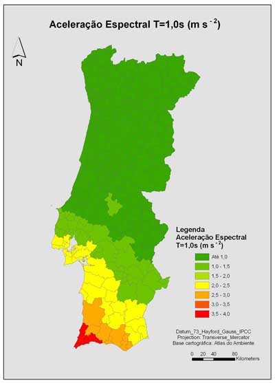 [IMAGEM] Fig. 1 - Sismos, Mapa de Portugal