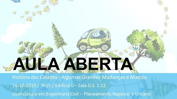 Aula Aberta “História das Cidades – Algumas Grandes Mudanças e Marcos”