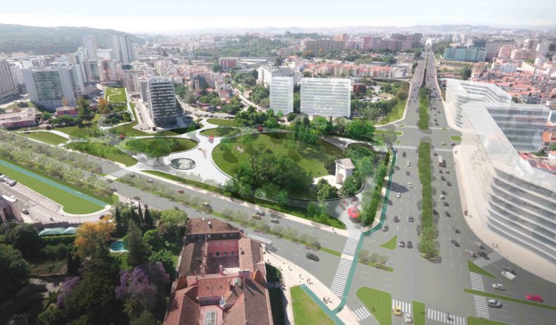 Nova Praça de Espanha verde, amiga do peão e com muita água começa em 2019