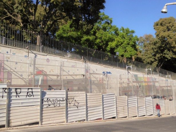 Mural de azulejos no campo de Santa Clara deverá estar pronto no final de Outubro